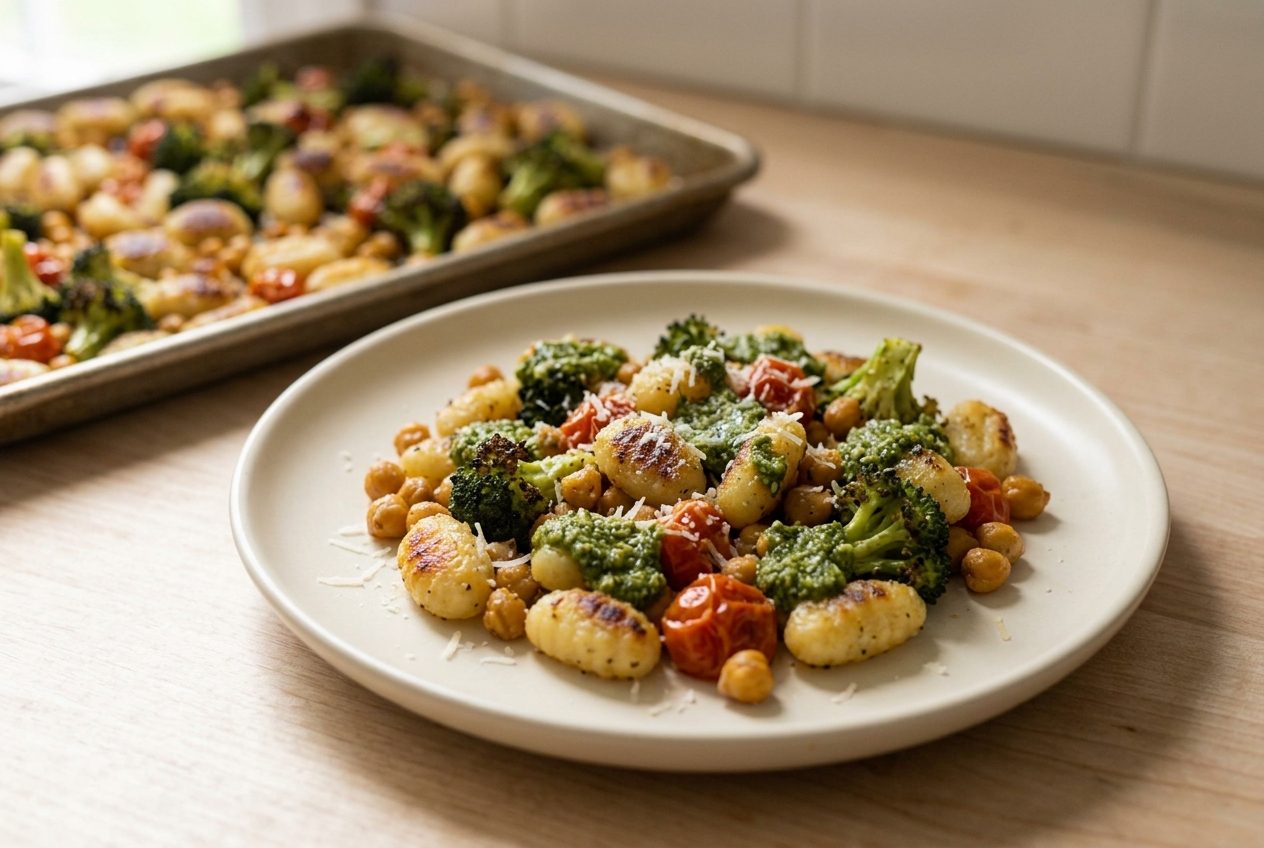 Sheet Pan Gnocchi and Frozen Broccoli